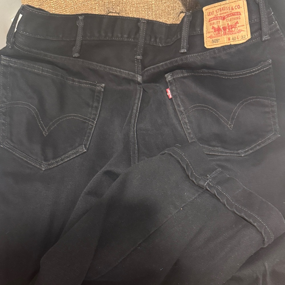 Levi's Men's Black Straight Jeans